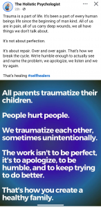 Read more about the article Do ALL parents really traumatise their children?