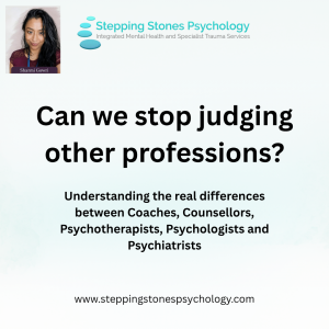 Read more about the article Can we stop judging other professions? Understanding the real differences between Coaches, Counsellors, Psychotherapists, Psychologists and Psychiatrists.